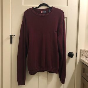 Chaps Vintage Burgundy Knit Sweater